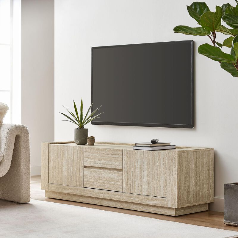 Modway Hollis TV Console with Faux in Travertine image number 3