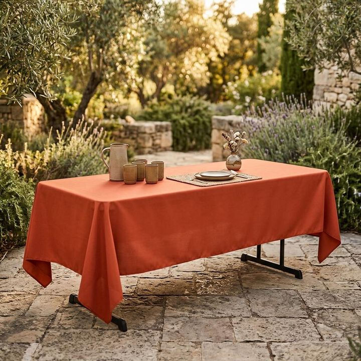 Rectangular Tablecloth 60 by 120 Inch Polyester Poplin