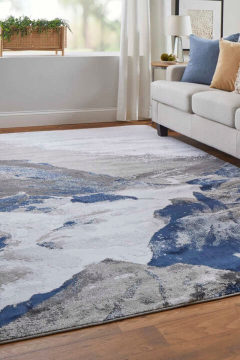 Gaspar 3838F Gray/White 5'2" x 7'2" Rug