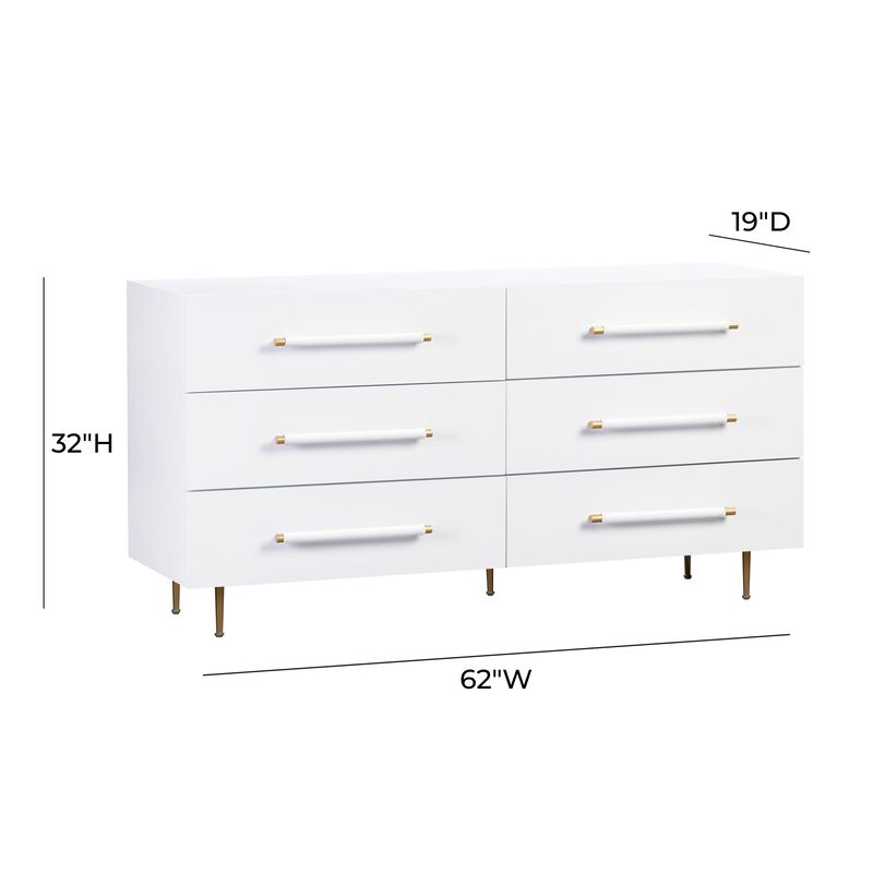 Trident Black 6 Drawer Dresser.