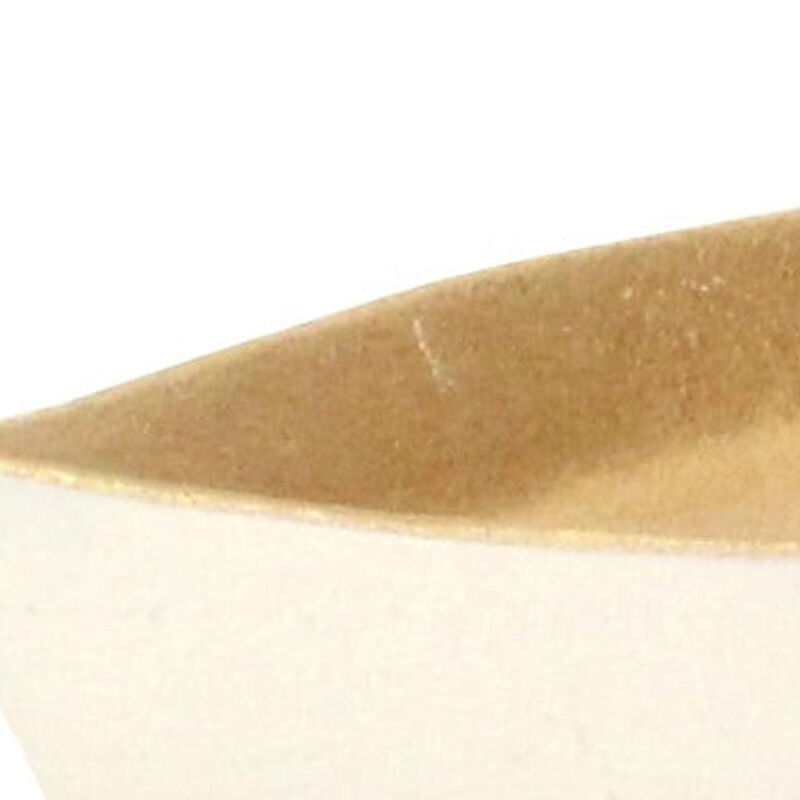HomeRoots 10" Gold And Off White Cast Iron Oval Boat Shaped Tray image number 5