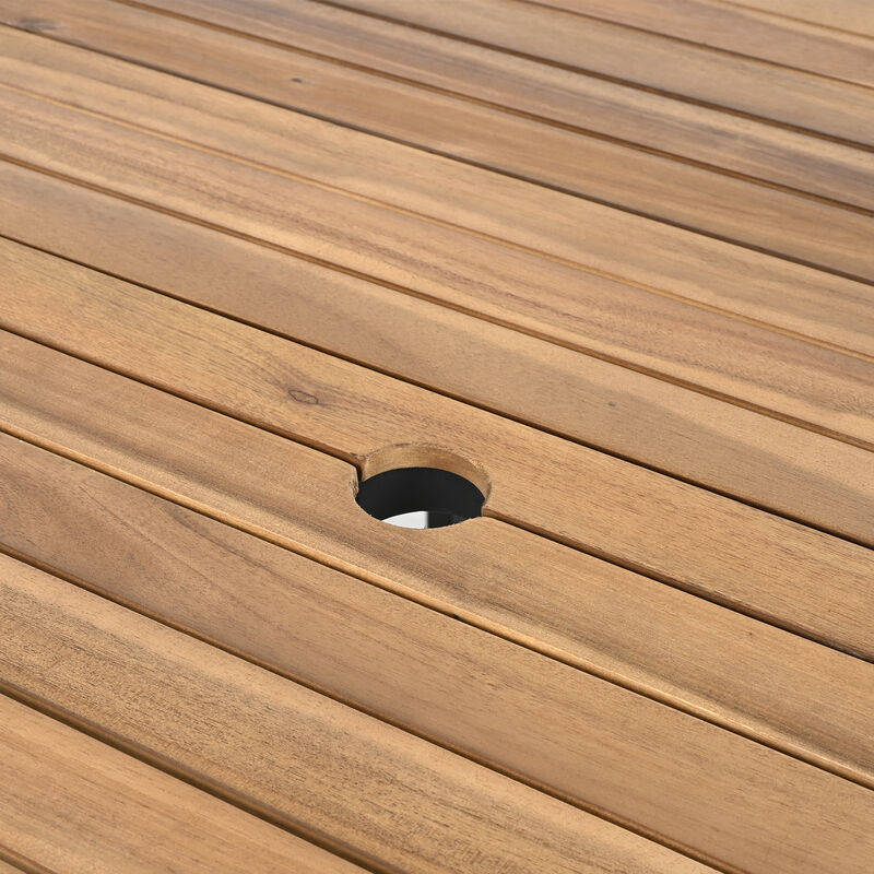 Merax 7 Pieces Outdoor Dining Set Patio Dining Table and Chair Set image number 8