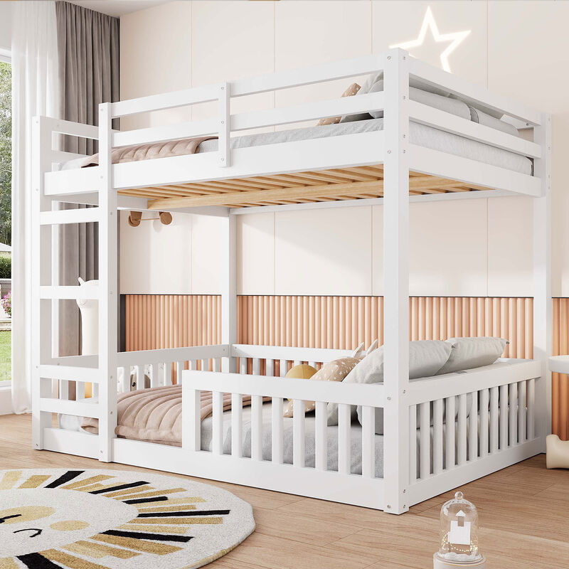 Merax Wood Bunk Bed with Ladder and Guardrails