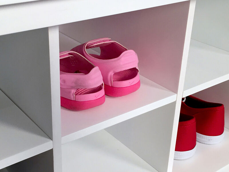 Solid Wood Entryway Hall Tree With Bench & 10 Pair Shoe Storage