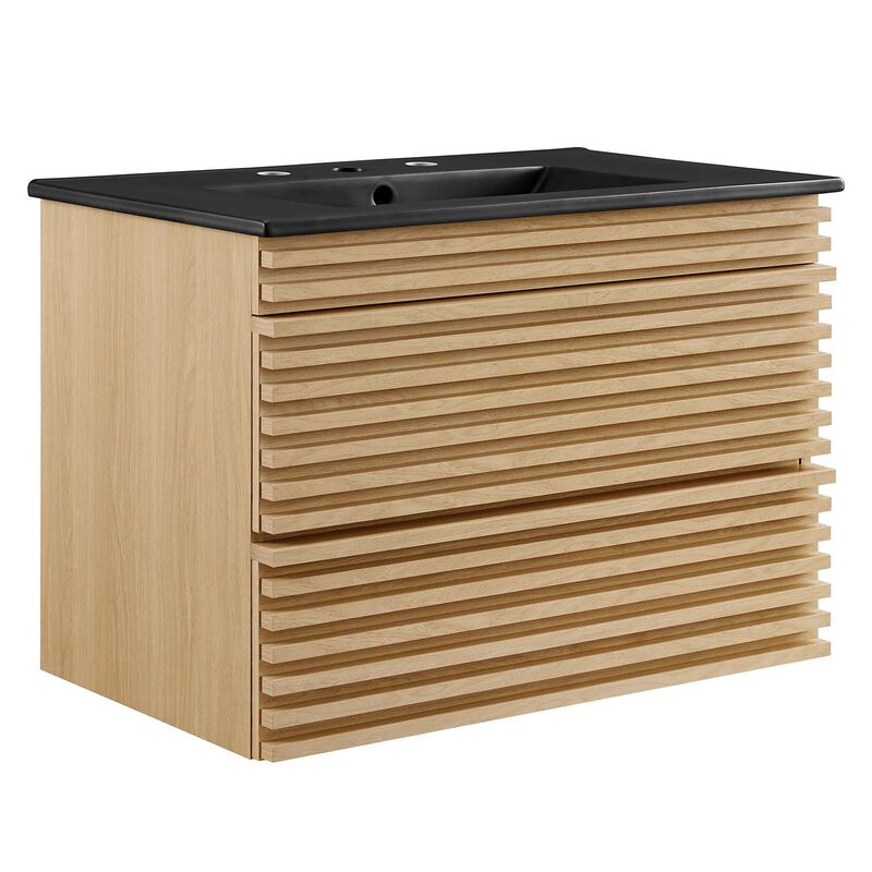 Render 30" Wall-Mount Bathroom Vanity image number 2