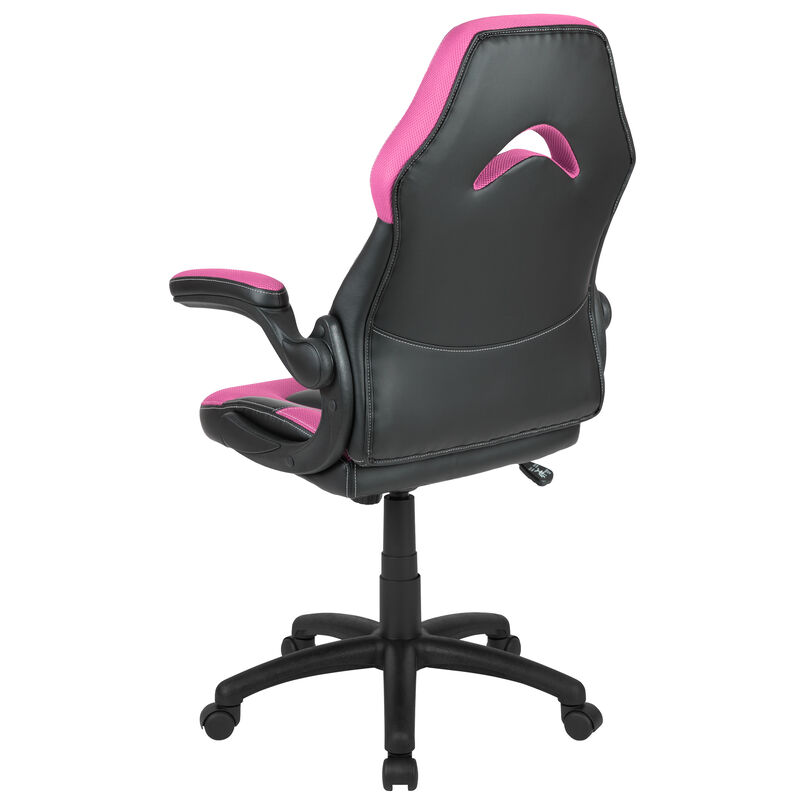 X10 Gaming Chair Racing Office Ergonomic Computer PC Adjustable Swivel Chair with Flip-up Arms, / LeatherSoft image number 5