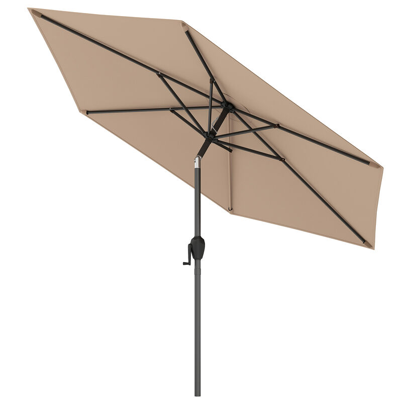 Outdoor Patio Heavy Duty Market Umbrella with Push Button Tilt