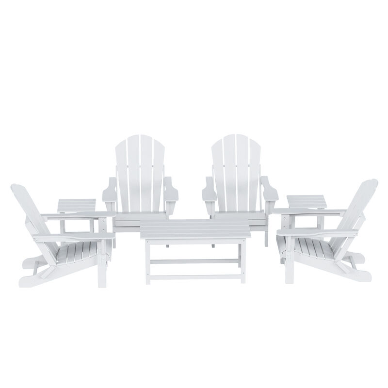 WestinTrends 7-Piece Outdoor Paio Adirondack Conversation Seating Set
