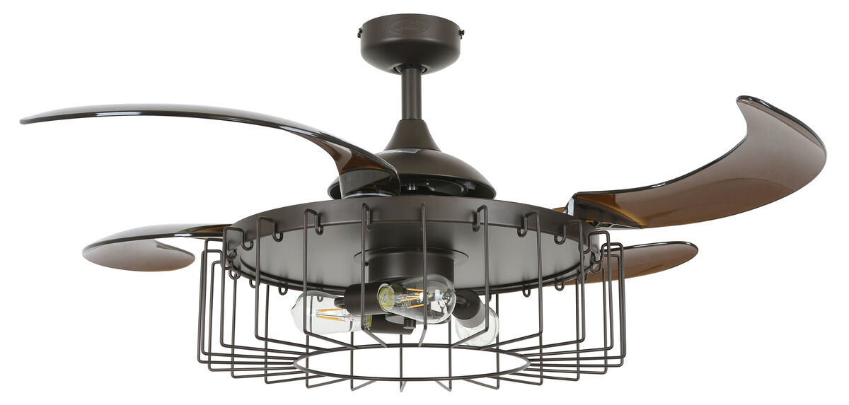 Fanaway Sheridan 48" Retractable Blade Ceiling Fan with Light and Remote, Modern Fandelier Ceiling Fan, Patented Design Technology, Stronger Thicker Blades