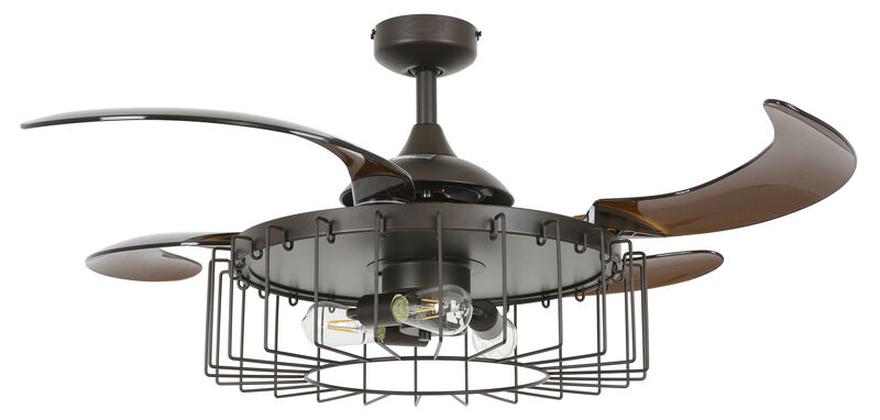 Fanaway Sheridan 48" Retractable Blade Ceiling Fan with Light and Remote, Modern Fandelier Ceiling Fan, Patented Design Technology, Stronger Thicker Blades image number 0
