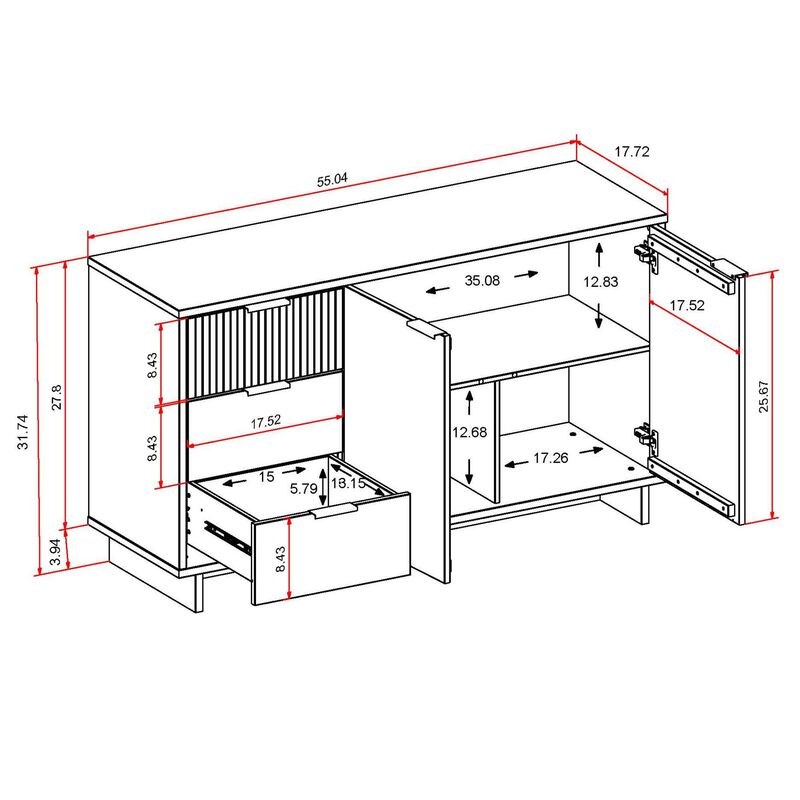 Granville White Sideboard