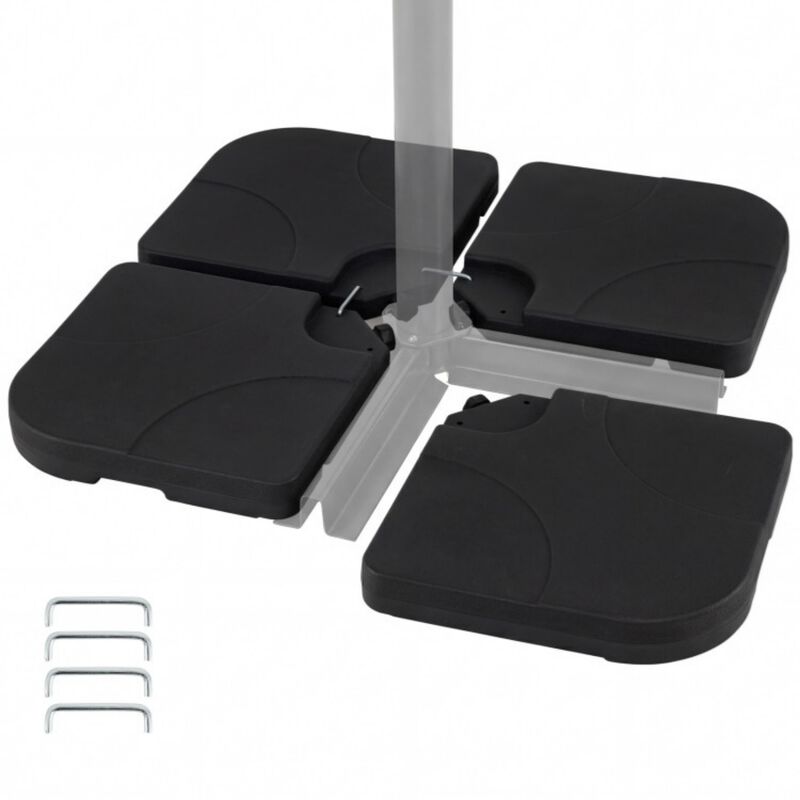 4-Piece Cantilever Offset Base 164 LBS Heavy-Duty Square with U-Locking Pins-Black image number 0
