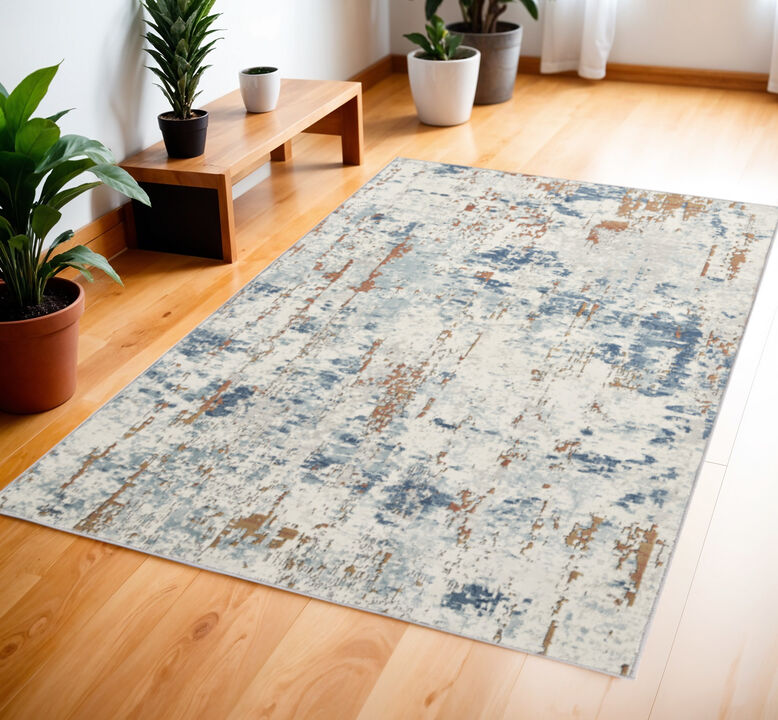 HomeRoots Abstract Power Loom Area Rug