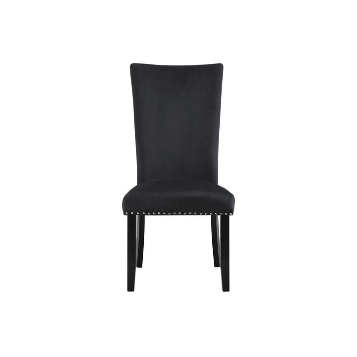 Black Contemporary Dining Chairs Set of 2