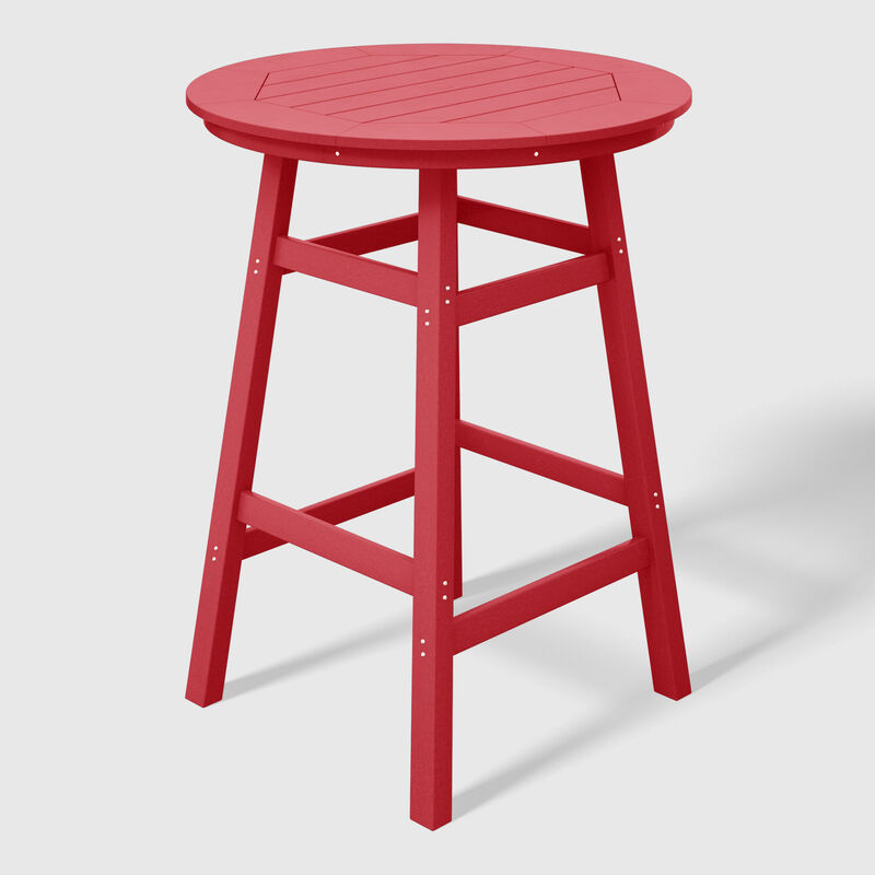 WestinTrends Outdoor 35" HDPE Round Patio Bar Height Table