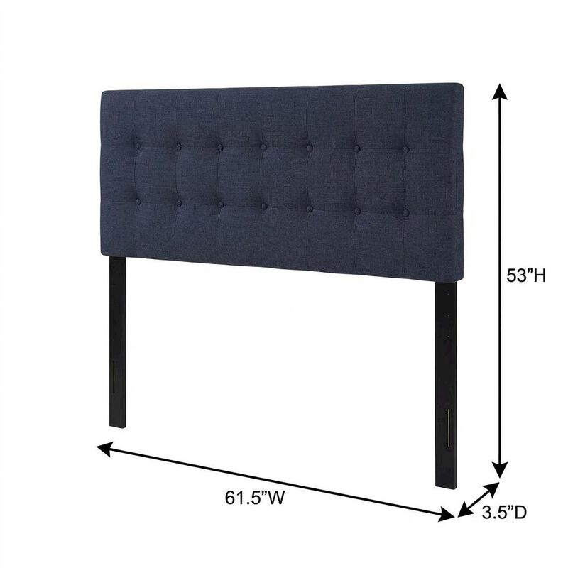 Upholstered Fabric Queen Headboard in Neutral Tone with Elegant Design image number 1