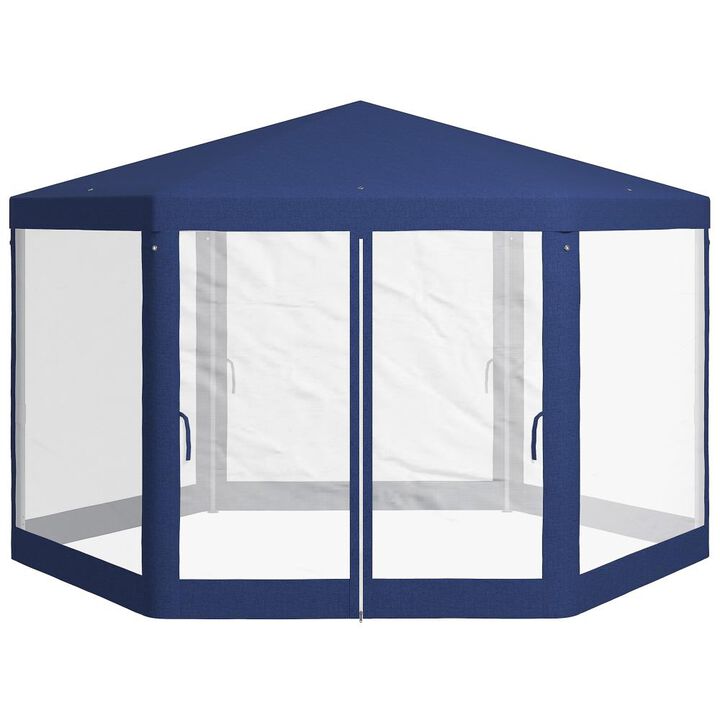 Hivvago 13' x 11' Hexagon Party Tent Canopy with Protective Mesh Walls