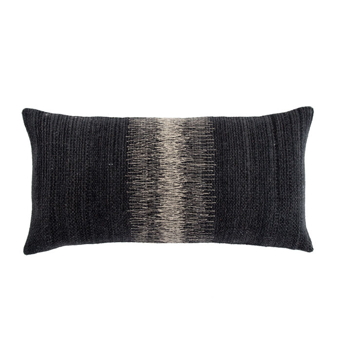 Mercado Jet Black 12"X24" Down Pillow