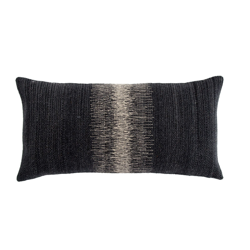 Mercado Jet Black 12"X24" Down Pillow image number 0