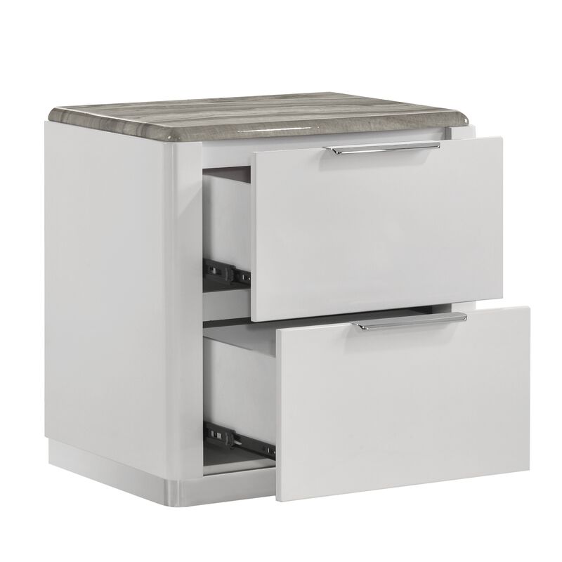 Orlissiq Marble-Top Nightstand image number 7
