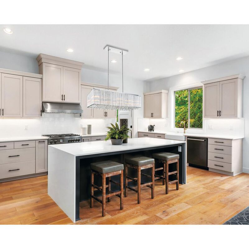 Spring Morning 10 Light Drum Shade Chandelier With Chrome Finish