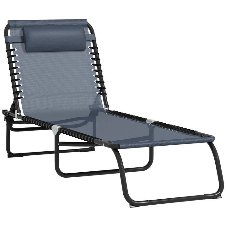 Hivvago Foldable 4-Position Chaise Lounge