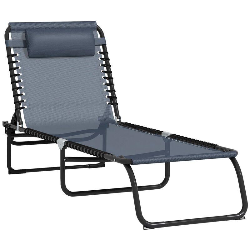 Hivvago Foldable 4-Position Chaise Lounge image number 0