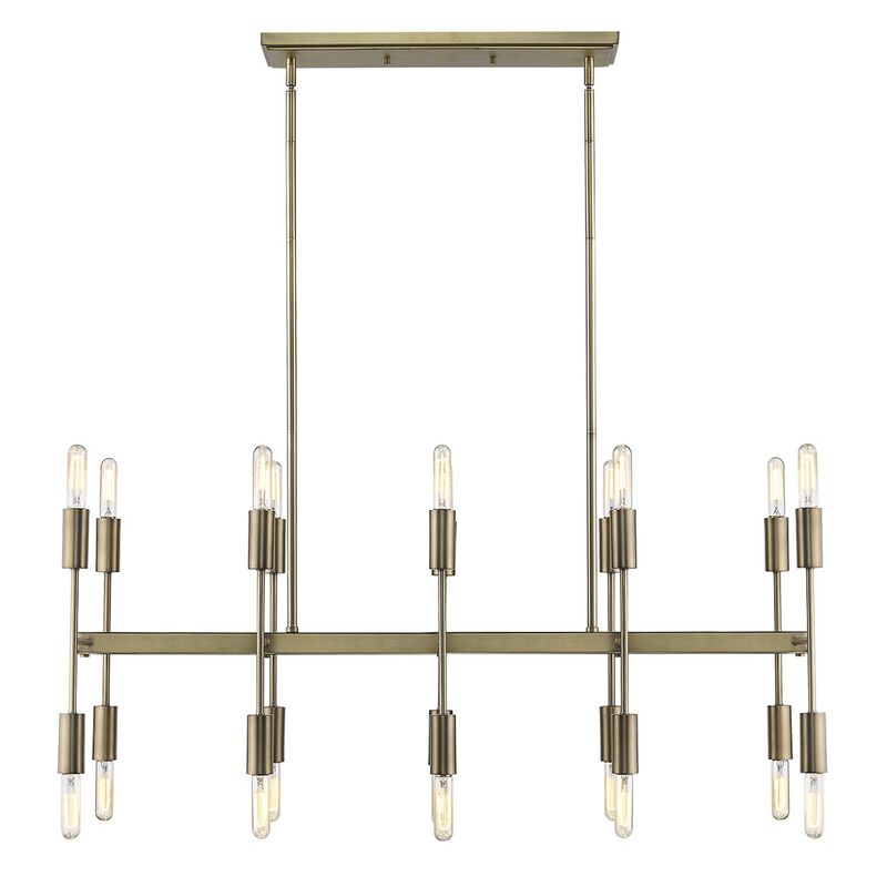 Hivvago Perret 20-Light Aged Brass Island Pendant