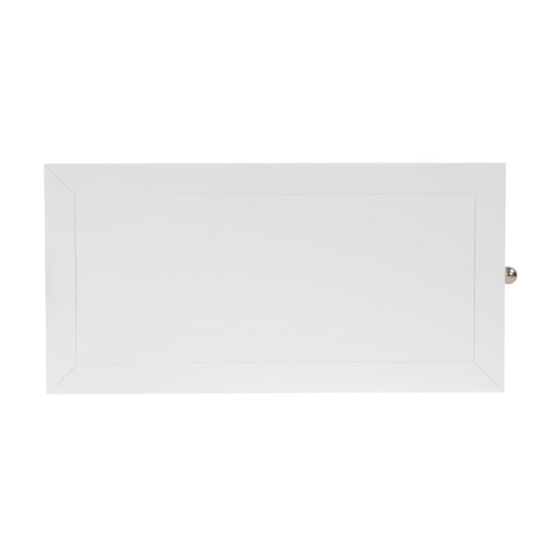 Butler Specialty Nora 12 in. W Rectangular Wood 1 Door Narrow End Table with Pull-Out Tray, White