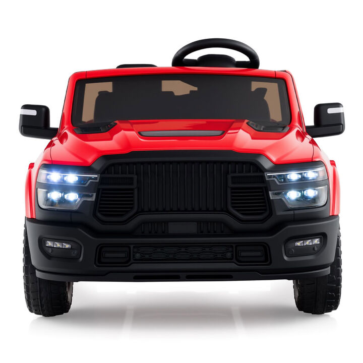 2 Seater Electric Ride On Truck for Big Kids with Remote and Music for Backyard