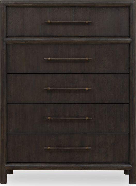 Dorsey Five Drawer Chest in Basalt Grey