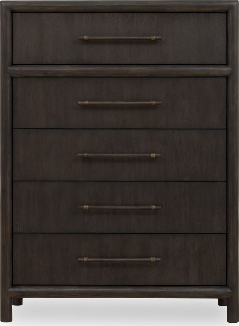 Dorsey Five Drawer Chest in Basalt Grey image number 0