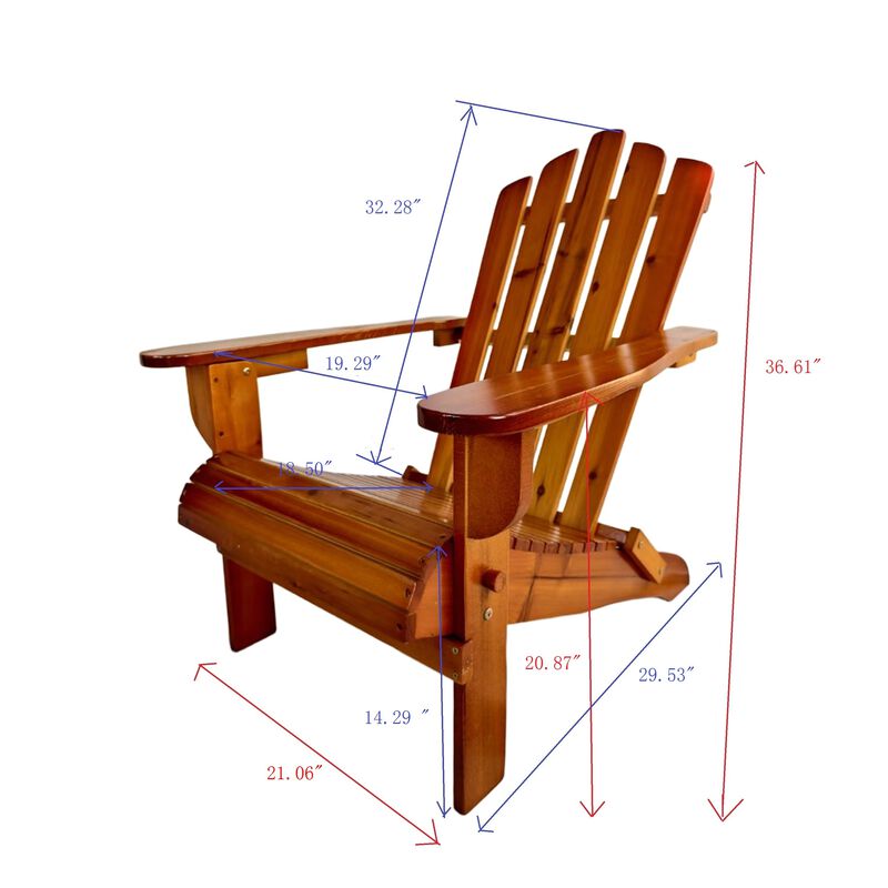 Hivvago Wood Adirondack Folding Chair image number 1