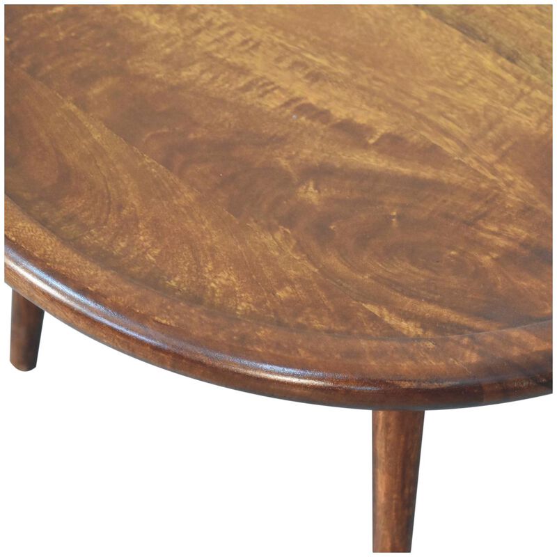 Artisan Furniture Solid Wood Chestnut Plate Coffee Table