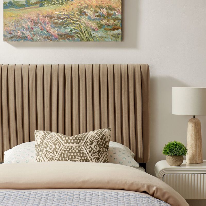 Eloise Stain-Resistant Performance Velvet Twin Headboard image number 7