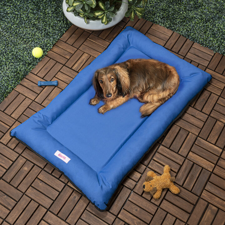 Archie Traditional Oxford Waterproof Indoor/Outdoor Hand-Washable Memory Foam Camping Pet Bed