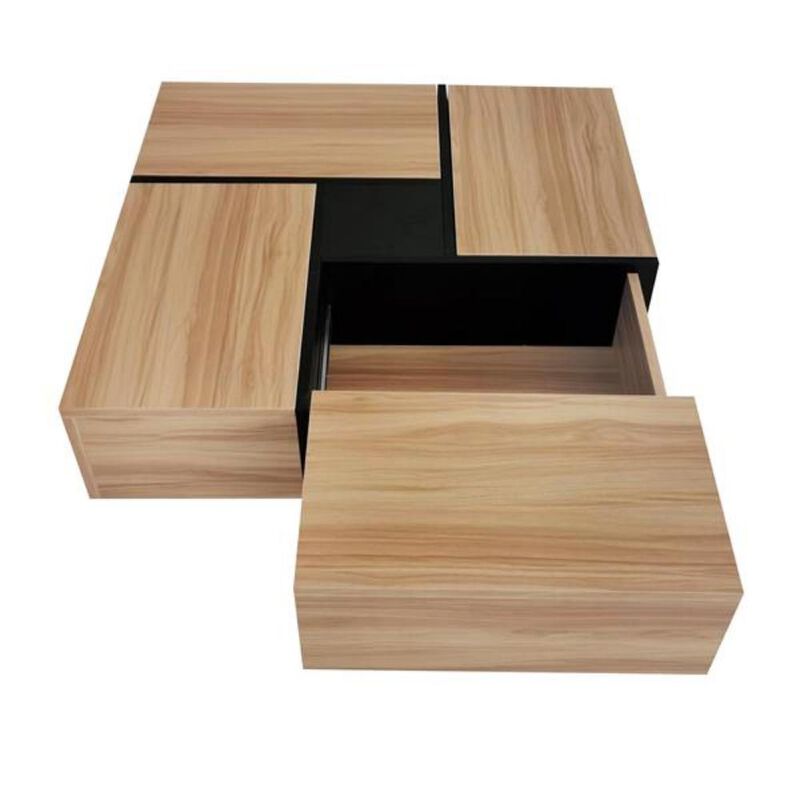 Unique Coffee Table with 4 Hidden Storage Compartments Modern & Functional Living Room Table