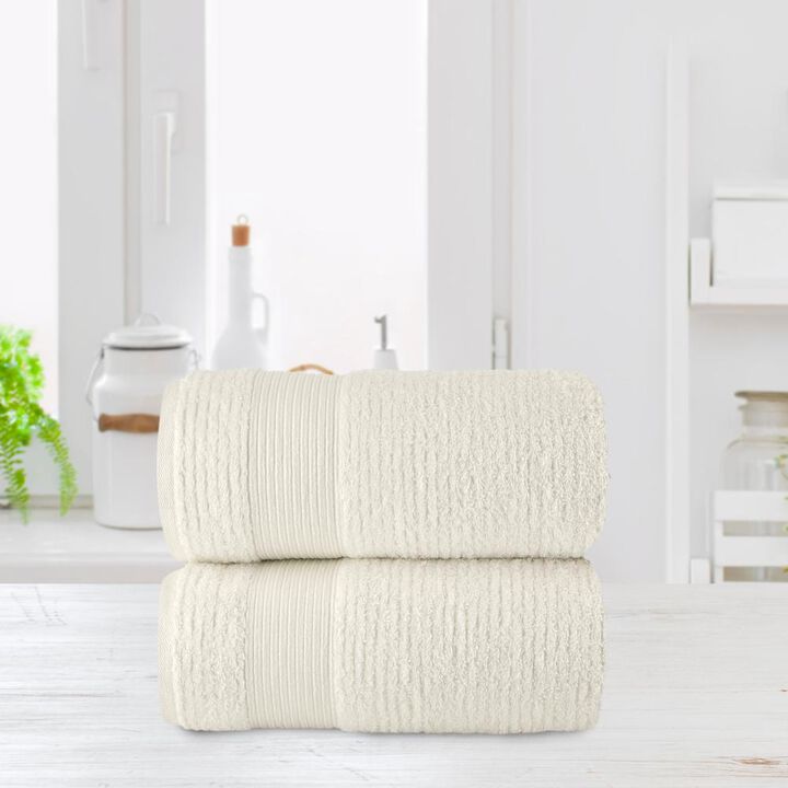 Chic Home Luxurious 2-Piece Super Soft Pure Turkish Cotton Bath Sheet Towels Set 34" x 68" Beige
