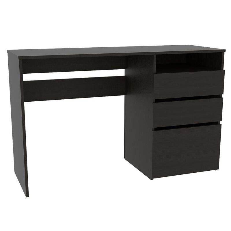Kenai 3 Drawers Computer Desk Black Wengue
