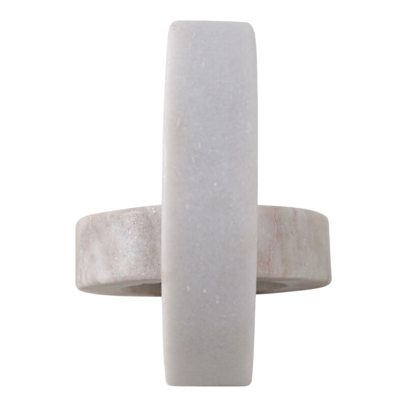 8x6" Marble Double Ring, White/ Beige image number 2