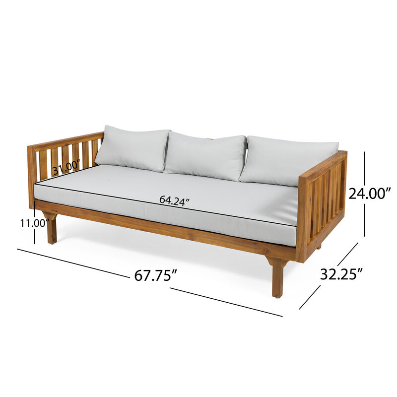 Merax Outdoor Wood Frame 3 Seats Sofa