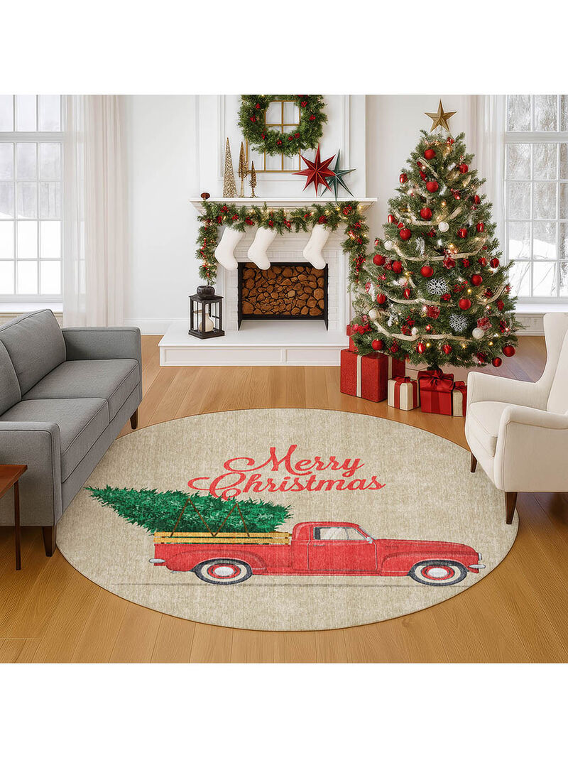 Merry & Bright MY4 8' Round Rug