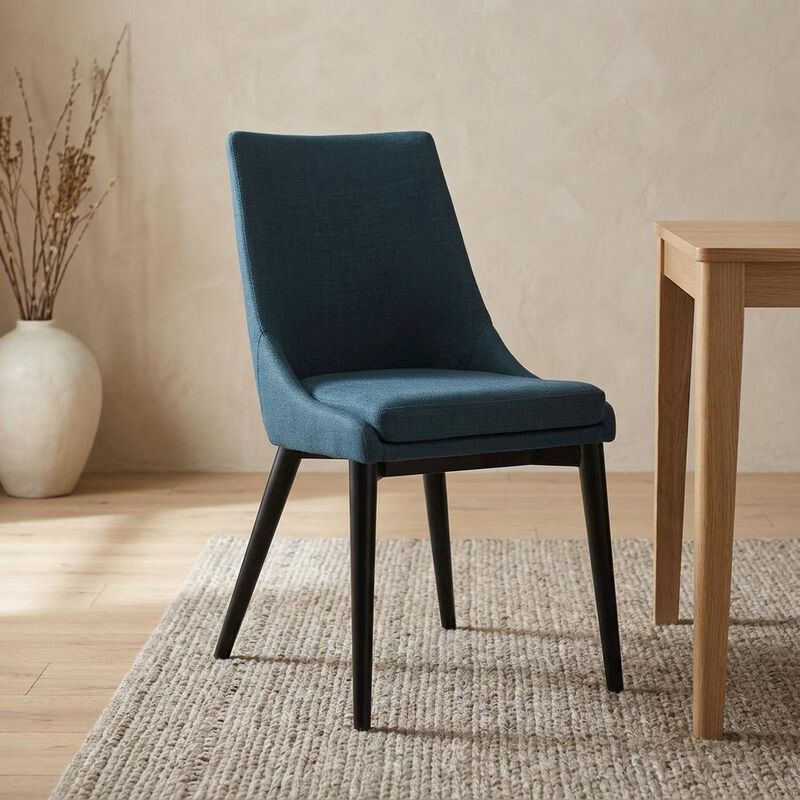 Fabric-Upholstered Dining Chair with Cushioned Seat image number 4