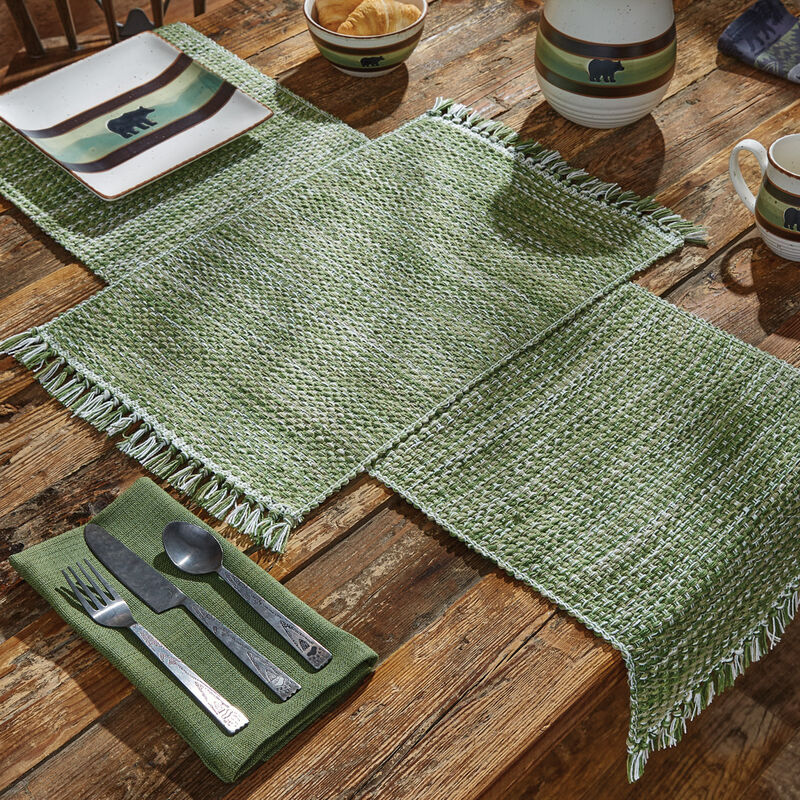Park Designs Evergreen Basketweave Table Runner 13" X 36" image number 2