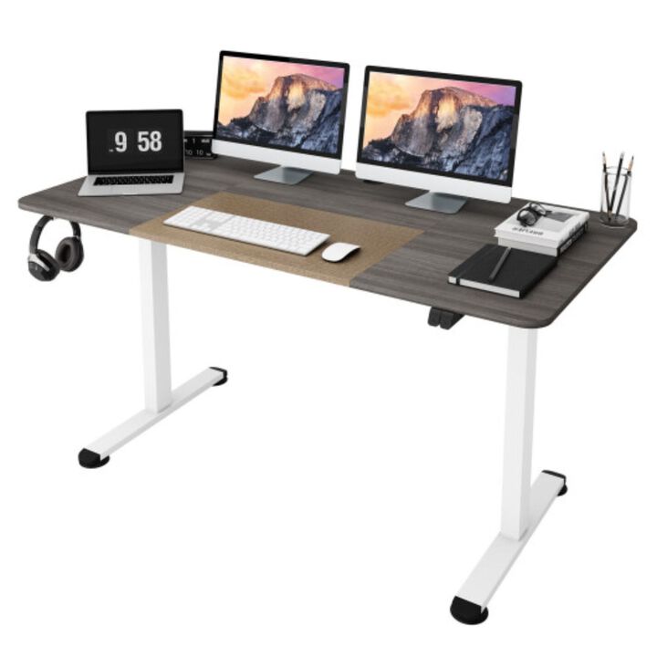 Electric Height Adjustable Office Desk with Hook