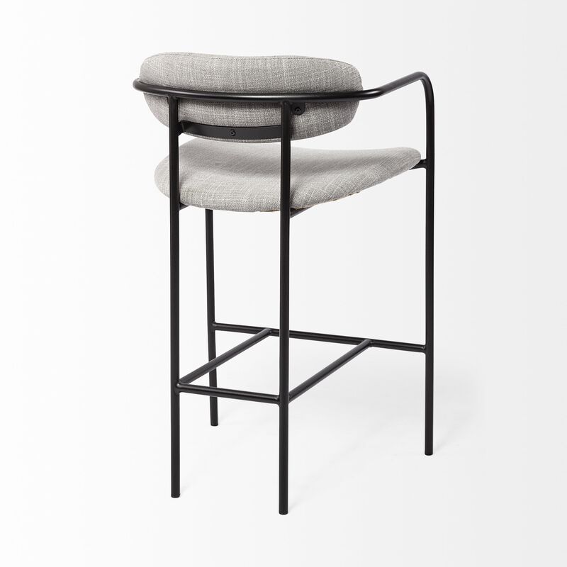 Upholstered And Metal Counter Height Bar Chair