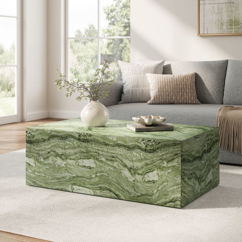 Modway Jordana Square Plinth Indoor - Outdoor Patio Concrete Coffee Table image number 7