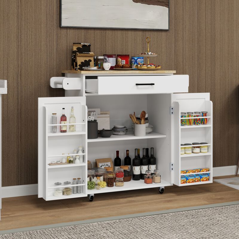 Kitchen Island Rolling Cart image number 5