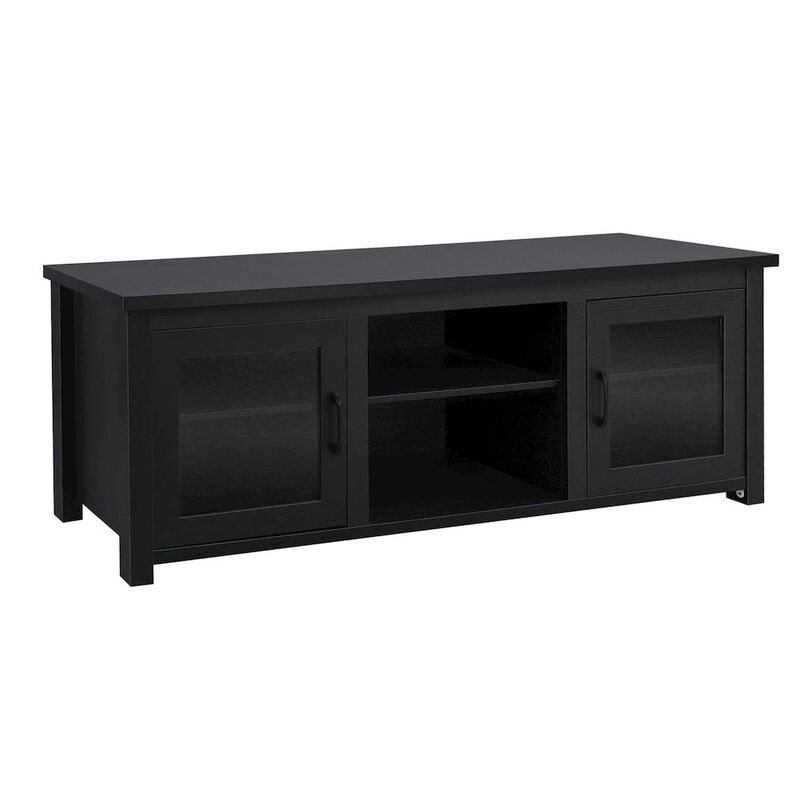 Flash Furniture 65" Entertainment Center with Storage Cabinets for up to 80" TV's, Black image number 0