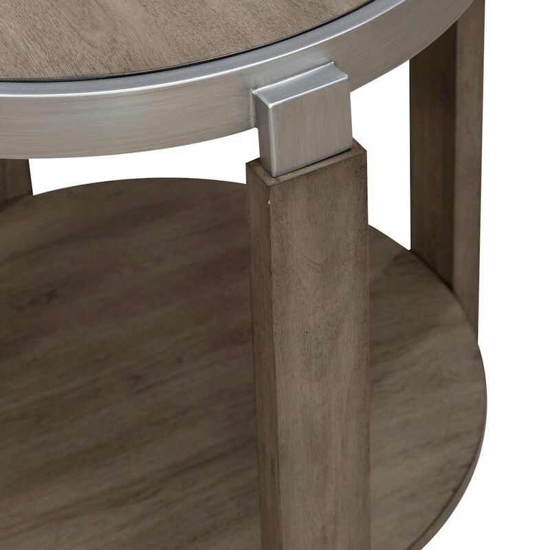 Liberty Furniture Sutton End Table for Living Room - Bleached Sand image number 3